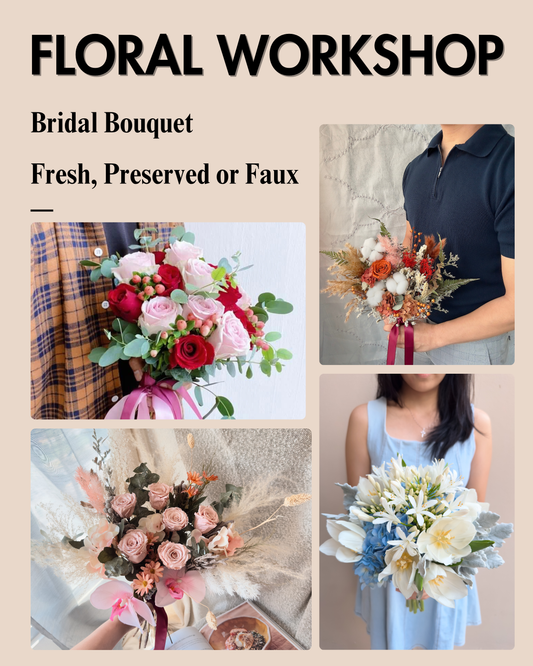 Fresh Flower Bridal Bouquet Parallel Stem Technique Workshop.