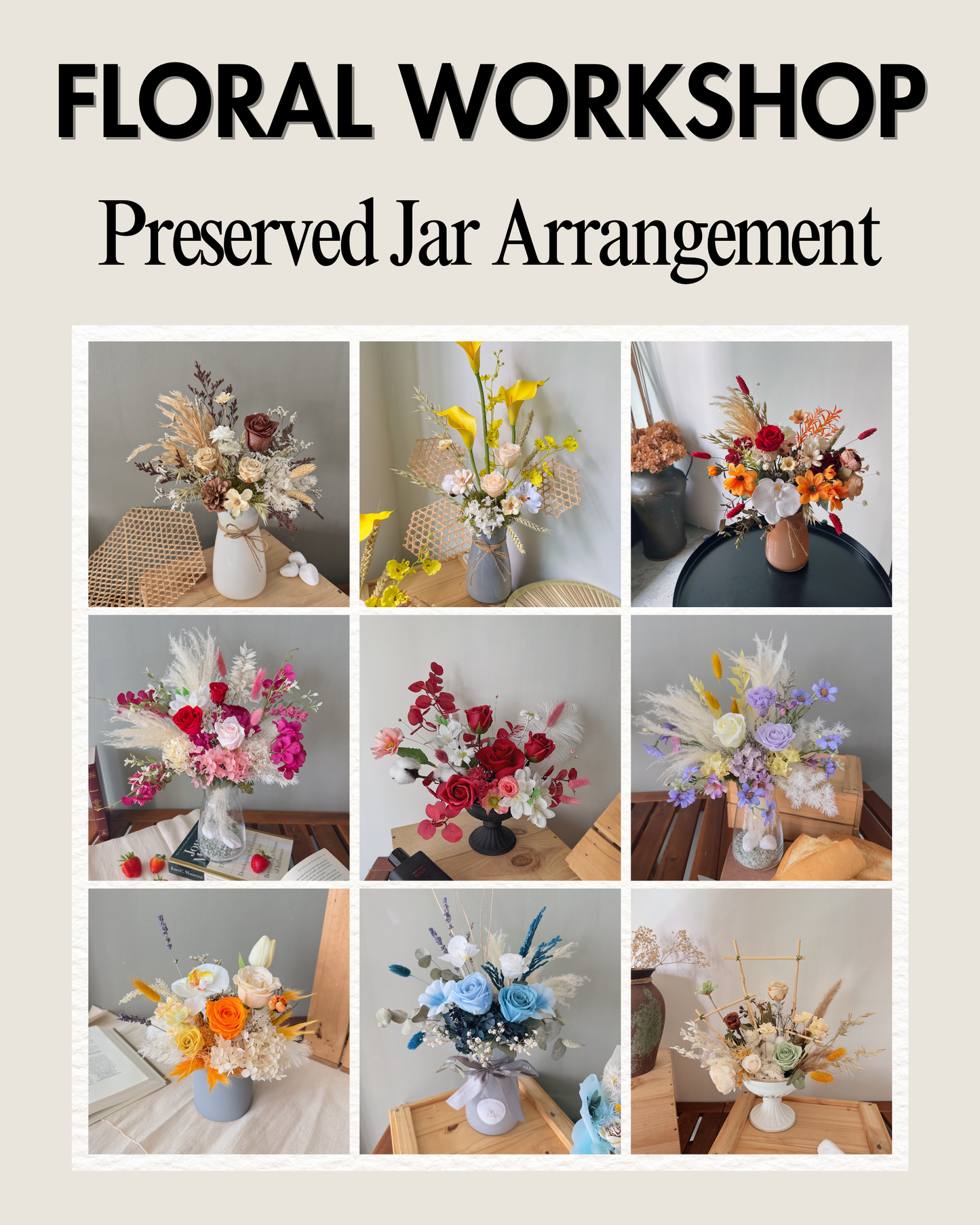 Preserved Jar Arrangement Workshop