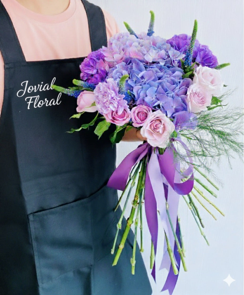 Fresh Flower Bridal Bouquet Parallel Stem Technique Workshop.