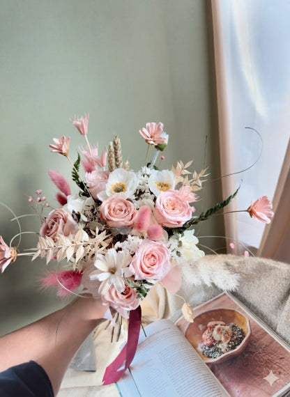 Fresh Flower Bridal Bouquet Parallel Stem Technique Workshop.