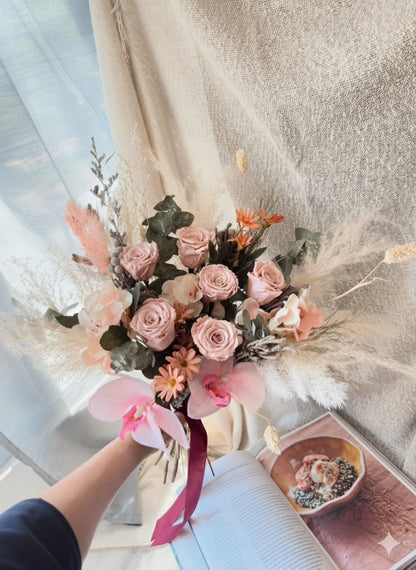 Fresh Flower Bridal Bouquet Parallel Stem Technique Workshop.